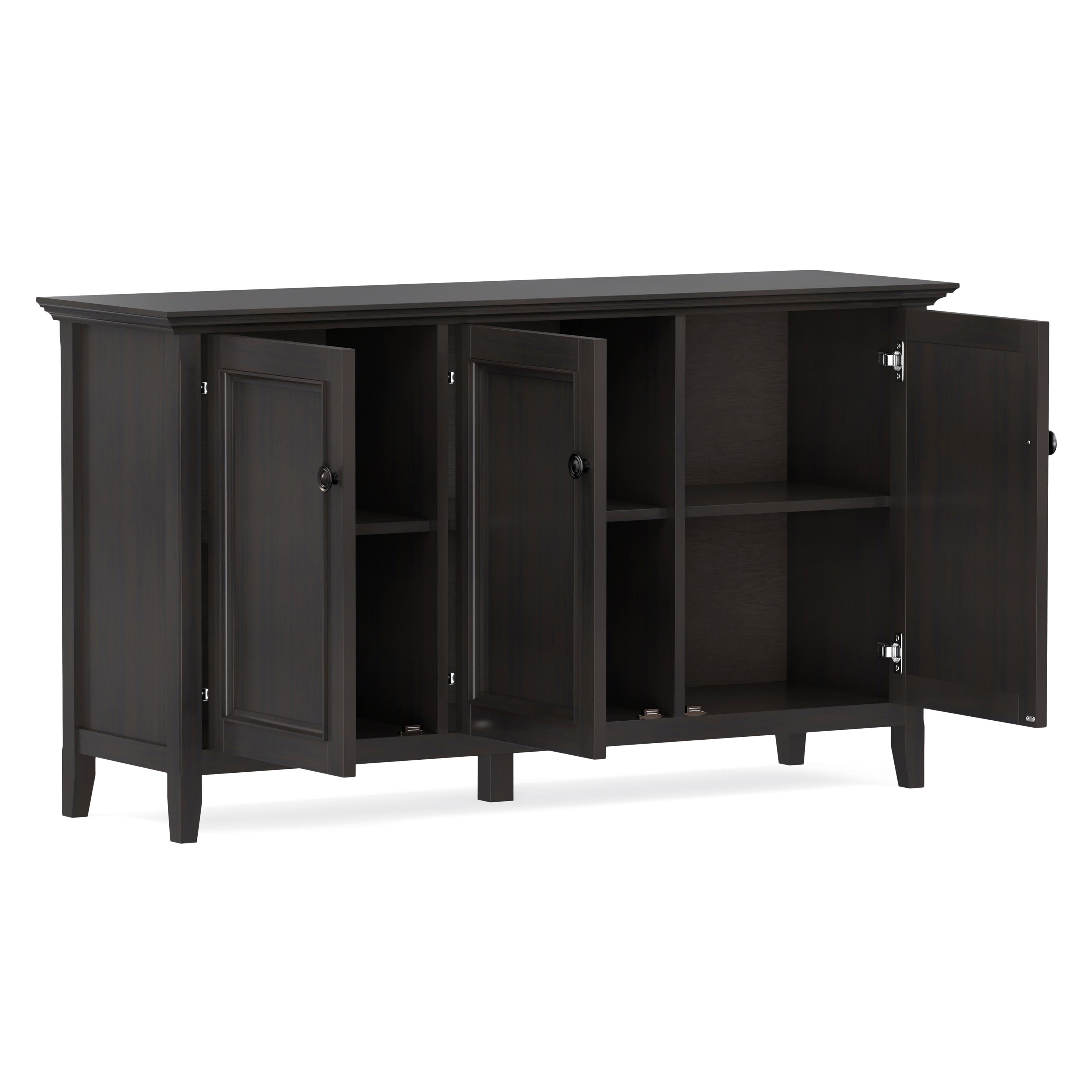 Hardwood Storage Cabinet | Amherst 3 Door Cabinet – Simpli Home