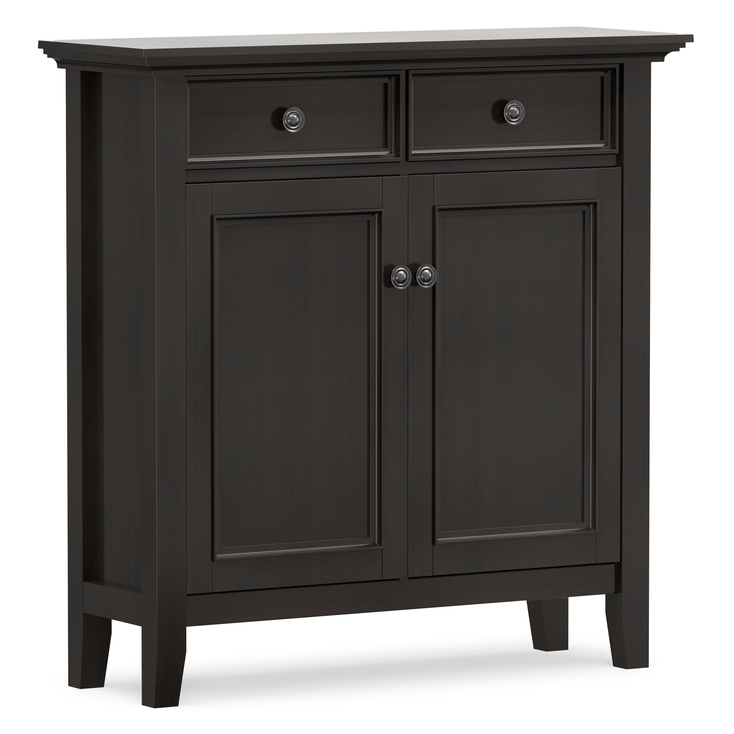 Solid Wood Storage Cabinet | Amherst Low Storage Cabinet – Simpli Home