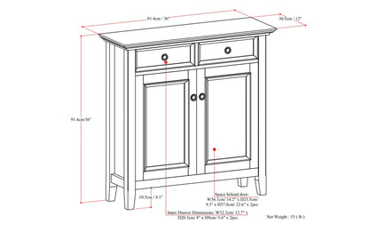 Rustic Natural Aged Brown | Amherst Entryway Storage Cabinet