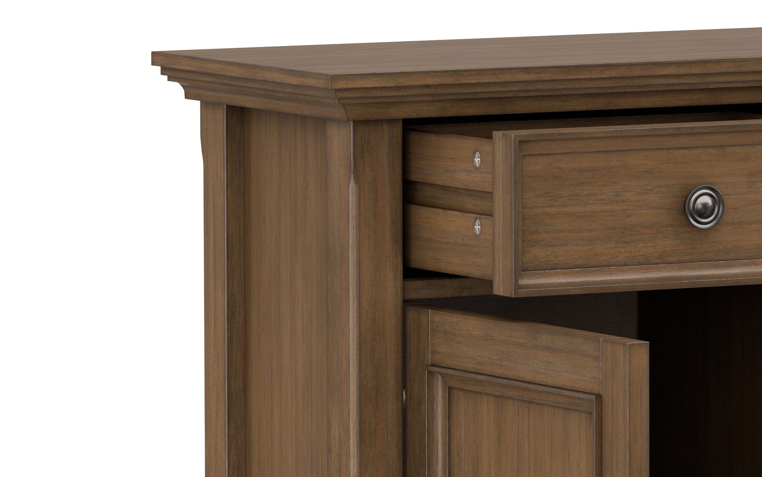Rustic Natural Aged Brown | Amherst Entryway Storage Cabinet