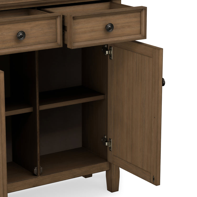 Rustic Natural Aged Brown | Amherst Entryway Storage Cabinet