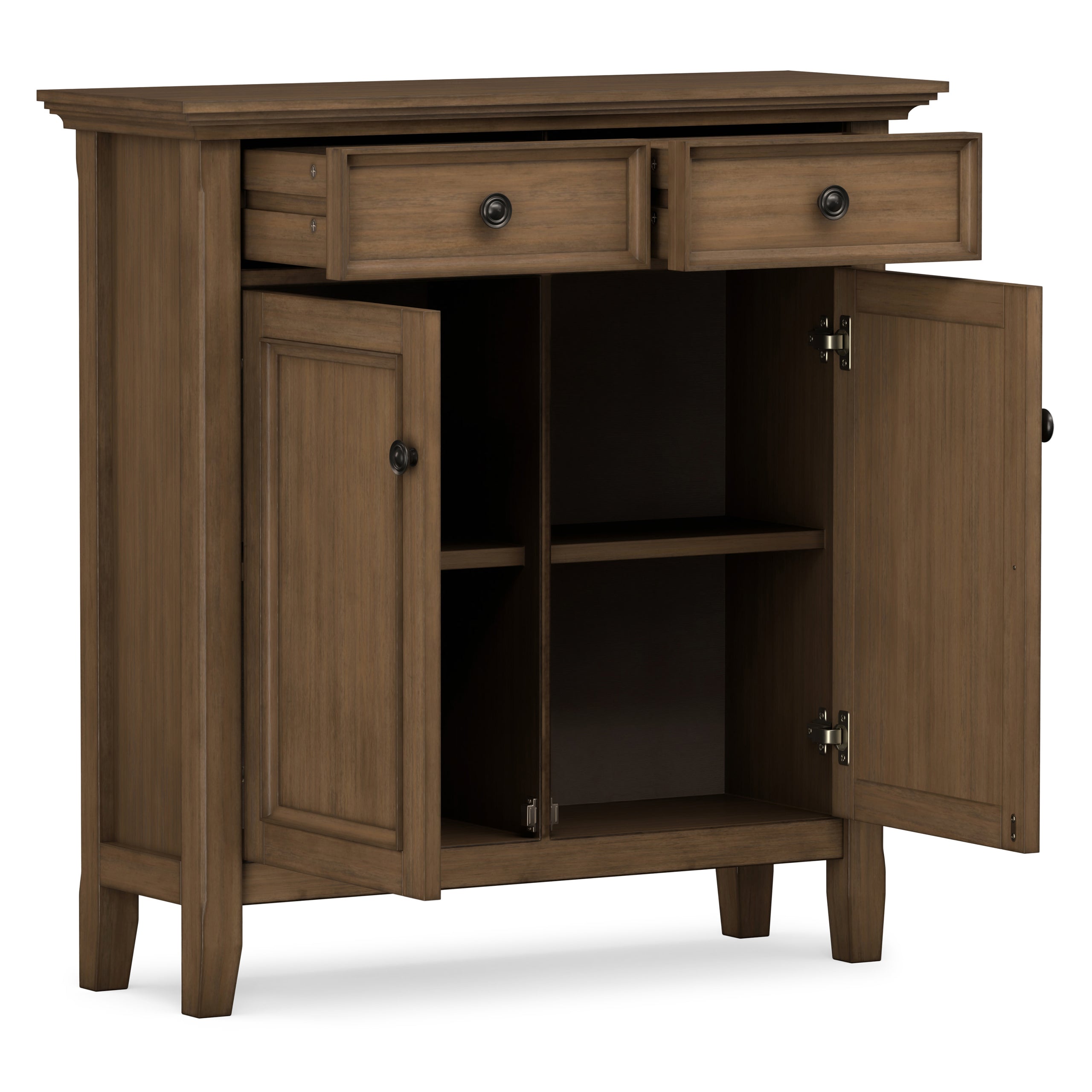 Rustic Natural Aged Brown | Amherst Entryway Storage Cabinet