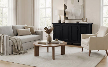 Black | Amherst Wide 4 Door Storage Cabinet