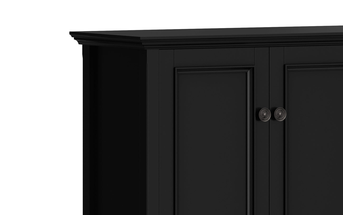 Black | Amherst Wide 4 Door Storage Cabinet