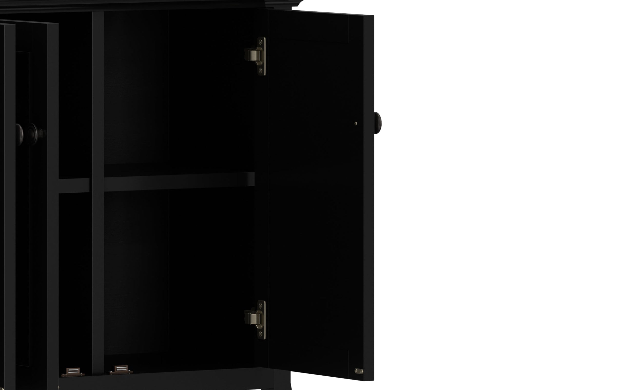 Black | Amherst Wide 4 Door Storage Cabinet