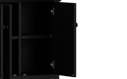 Black | Amherst Wide 4 Door Storage Cabinet