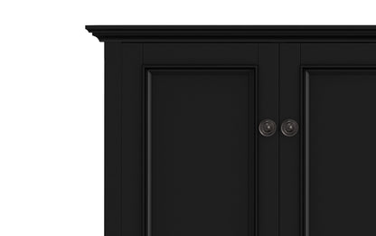 Black | Amherst Wide 4 Door Storage Cabinet