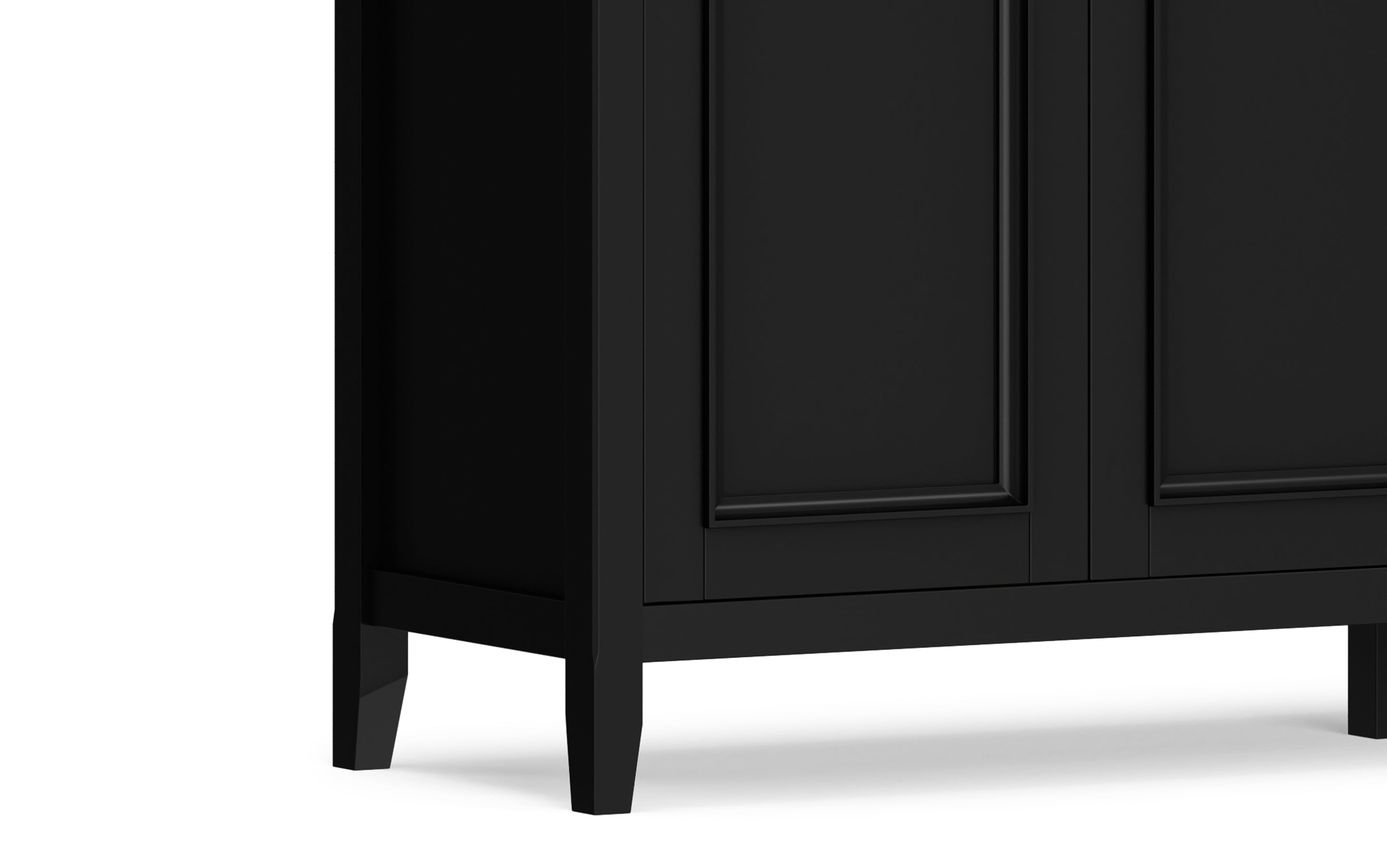 Hardwood Storage Cabinet | Amherst 4 Door Cabinet – Simpli Home