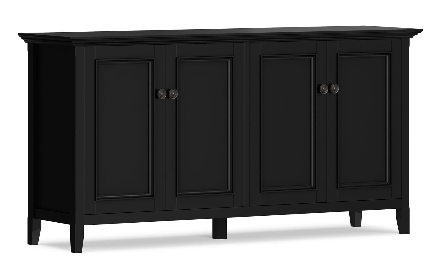 Black | Amherst Wide 4 Door Storage Cabinet