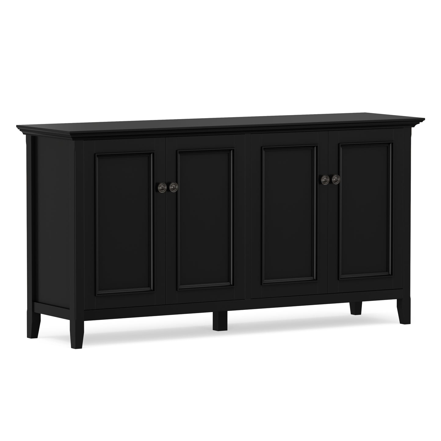 Black | Amherst Wide 4 Door Storage Cabinet