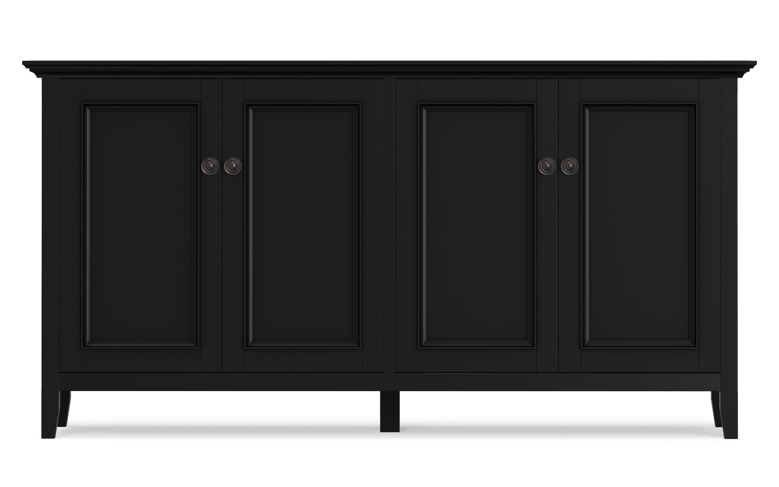 Black | Amherst Wide 4 Door Storage Cabinet