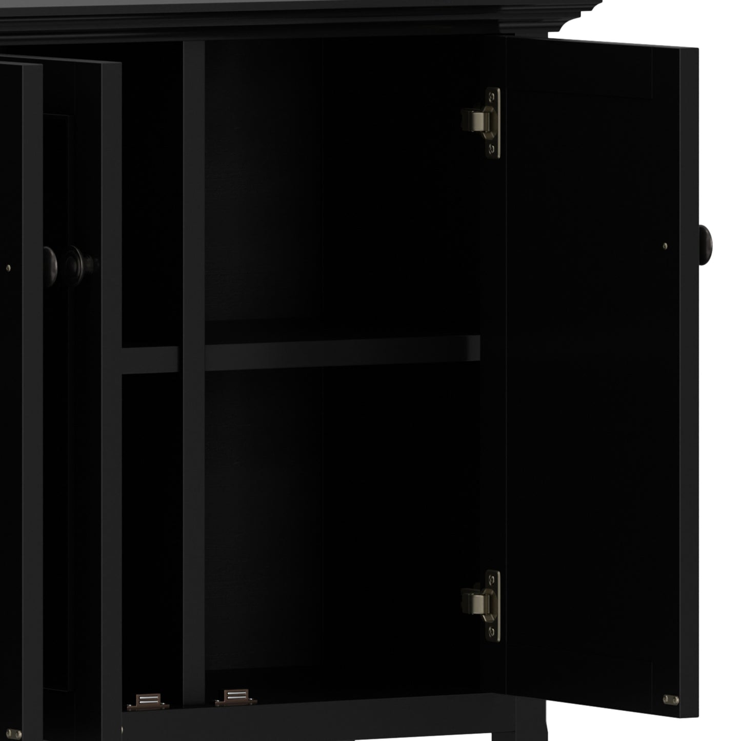 Black | Amherst Wide 4 Door Storage Cabinet