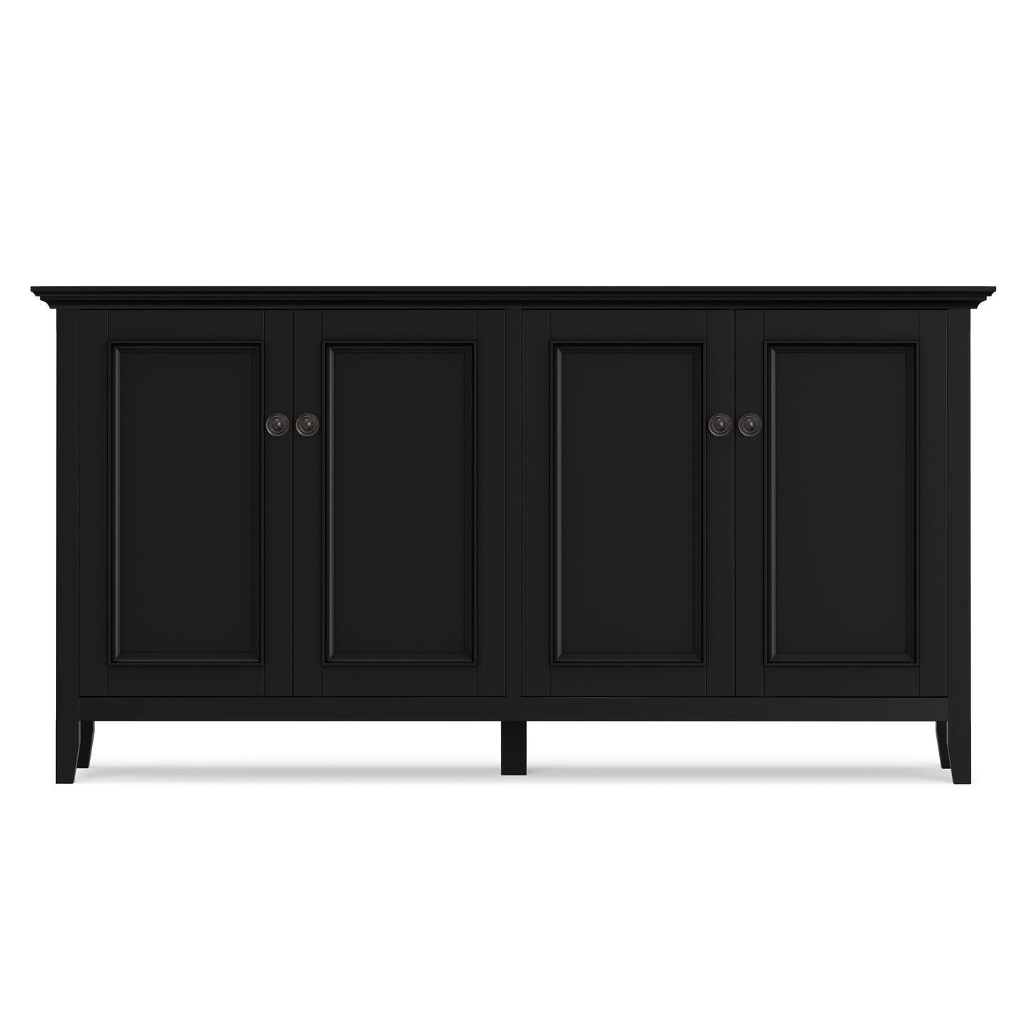 Black | Amherst Wide 4 Door Storage Cabinet