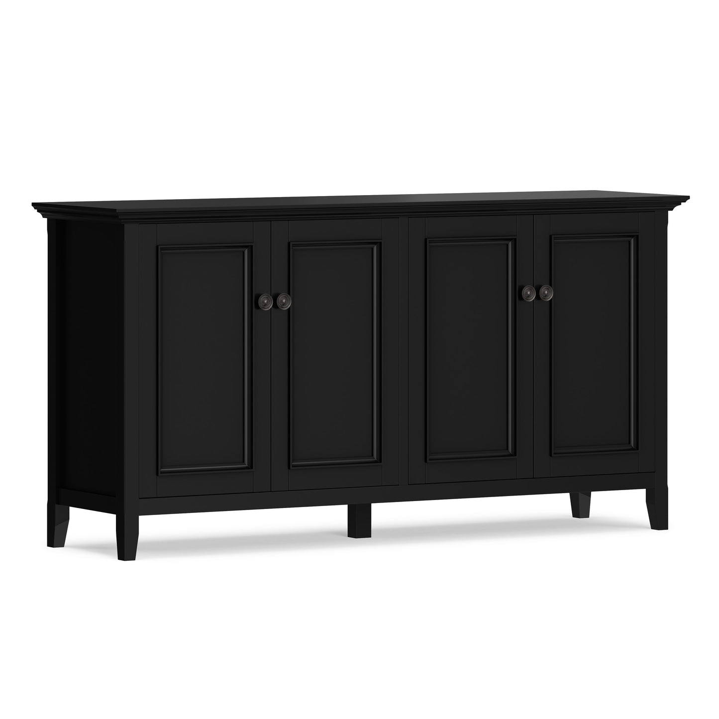 Black | Amherst Wide 4 Door Storage Cabinet