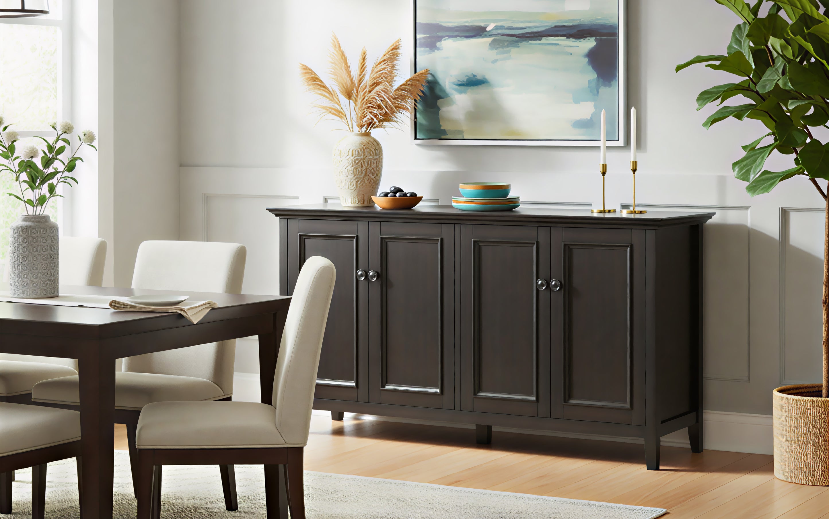 Amherst Wide 4 Door Storage Cabinet - Thumbnail 3