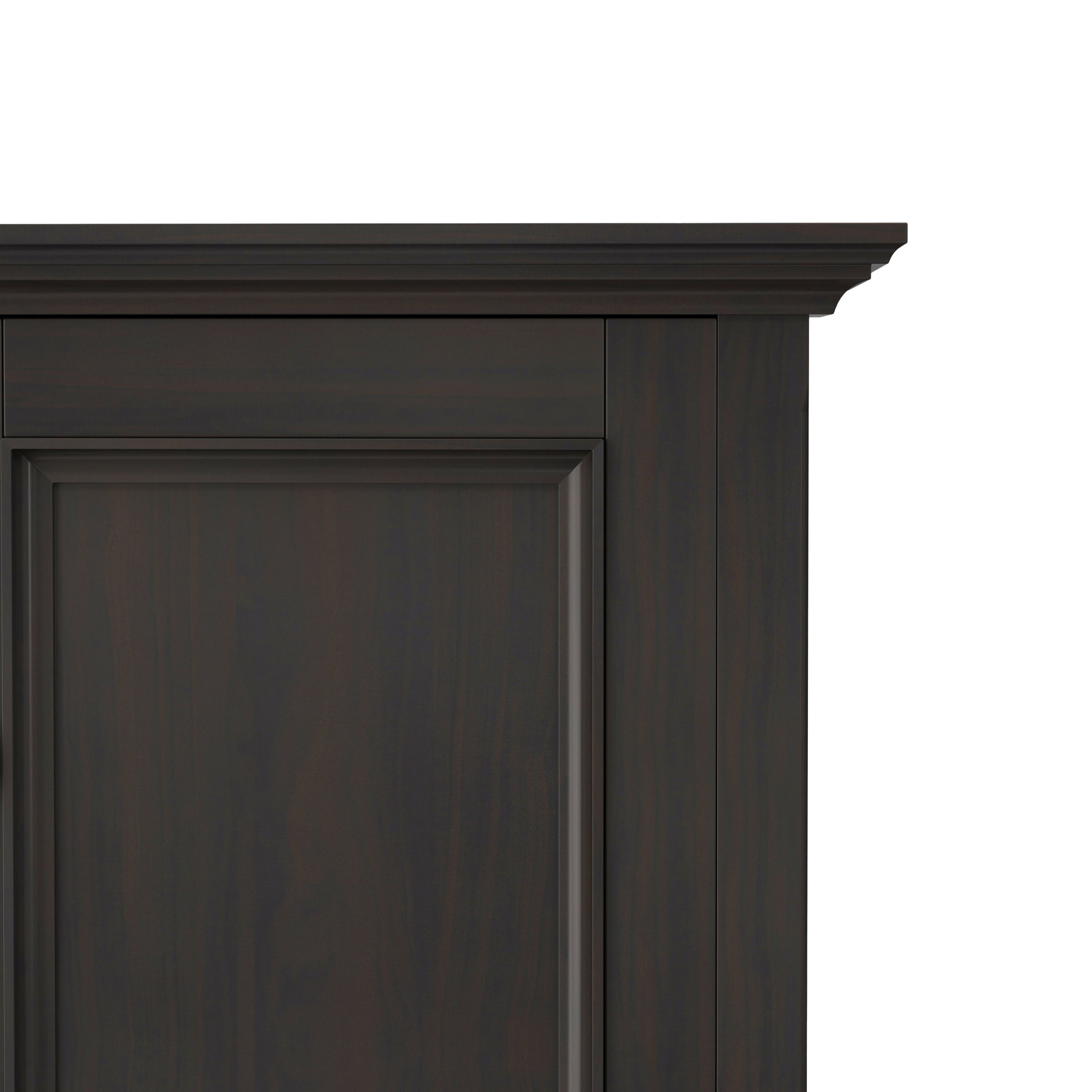Hardwood Storage Cabinet | Amherst 4 Door Cabinet – Simpli Home