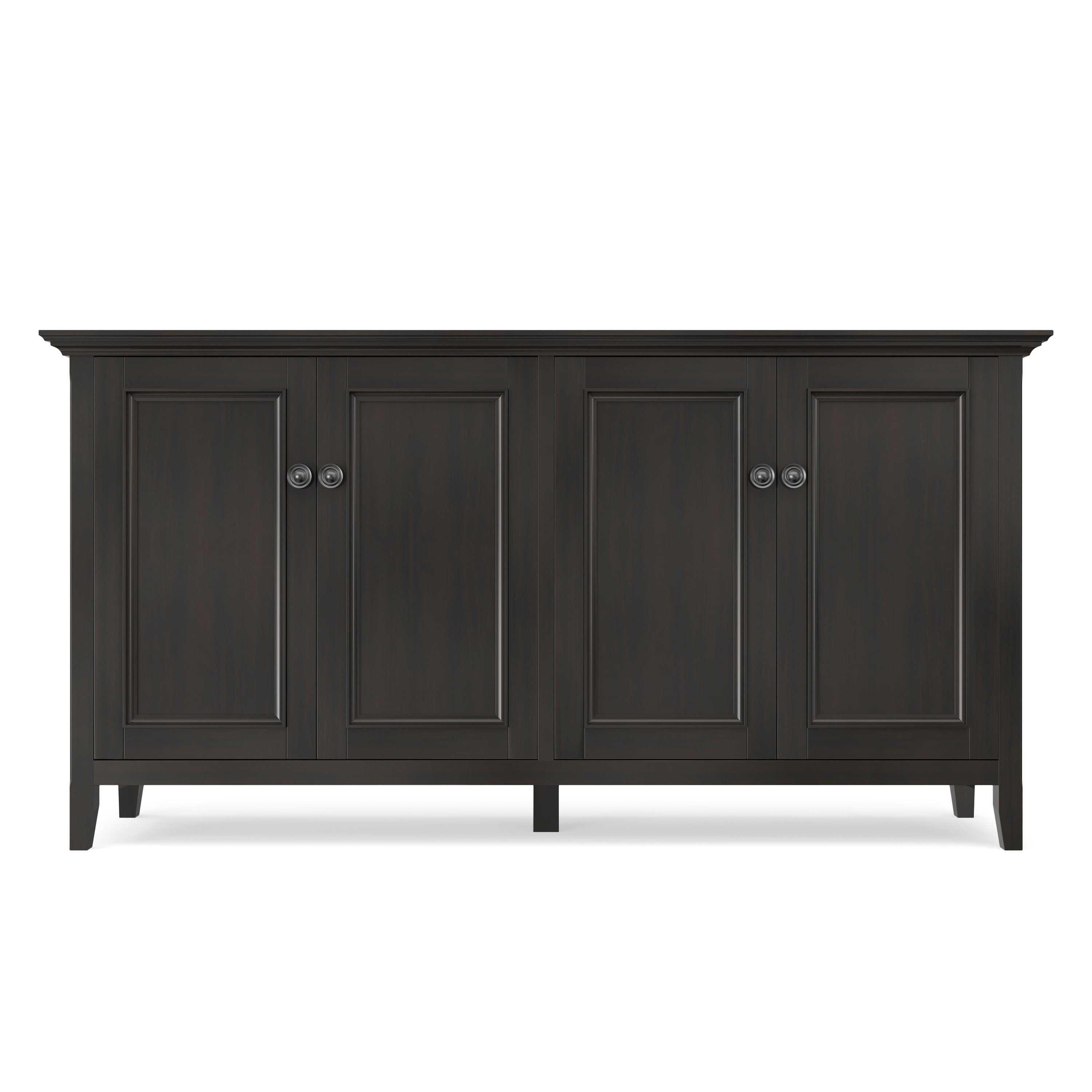 Hardwood Storage Cabinet | Amherst 4 Door Cabinet – Simpli Home