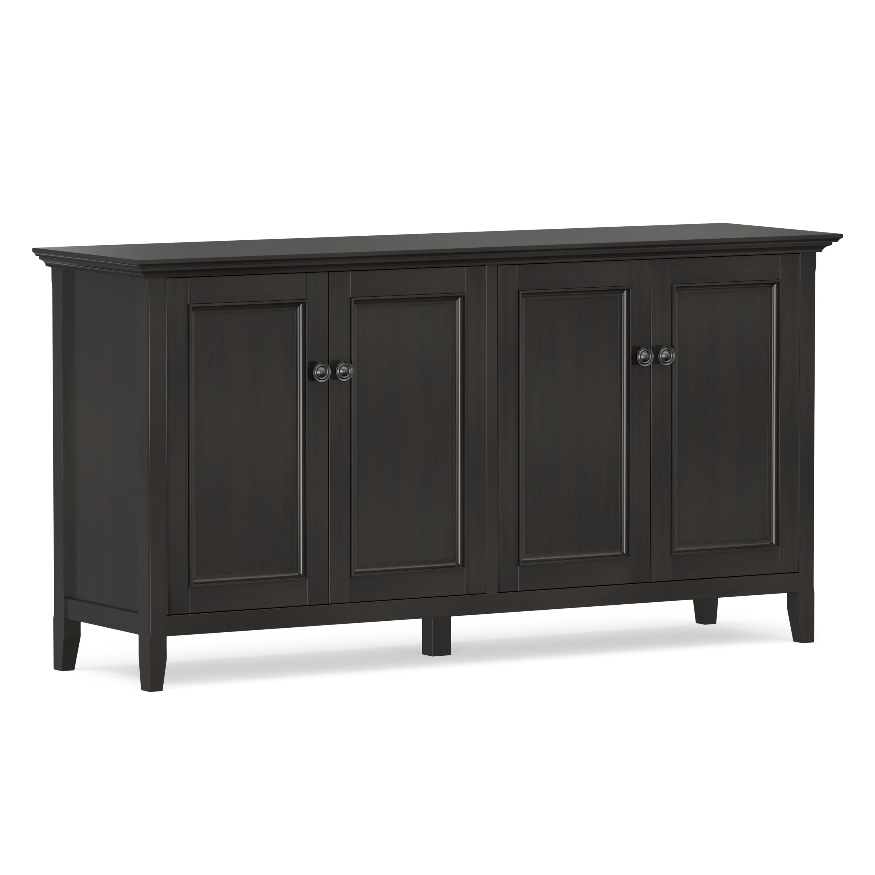 Hardwood Storage Cabinet | Amherst 4 Door Cabinet – Simpli Home
