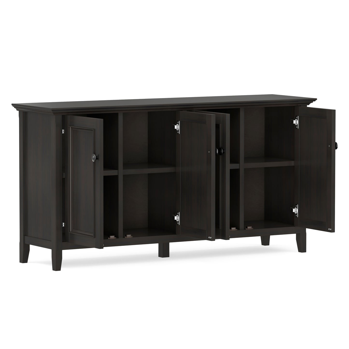 Hickory Brown | Amherst Wide 4 Door Storage Cabinet