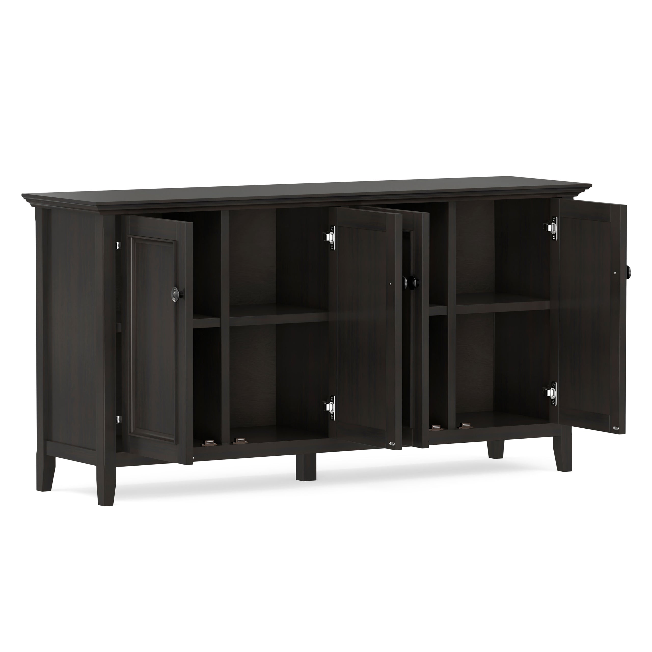 Hickory Brown | Amherst Wide 4 Door Storage Cabinet
