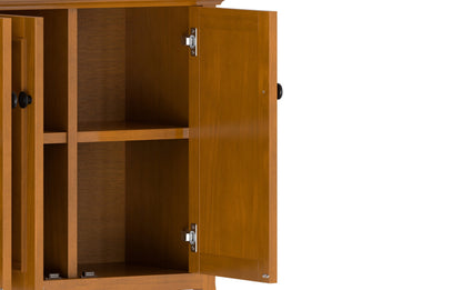 Light Golden Brown | Amherst Wide 4 Door Storage Cabinet