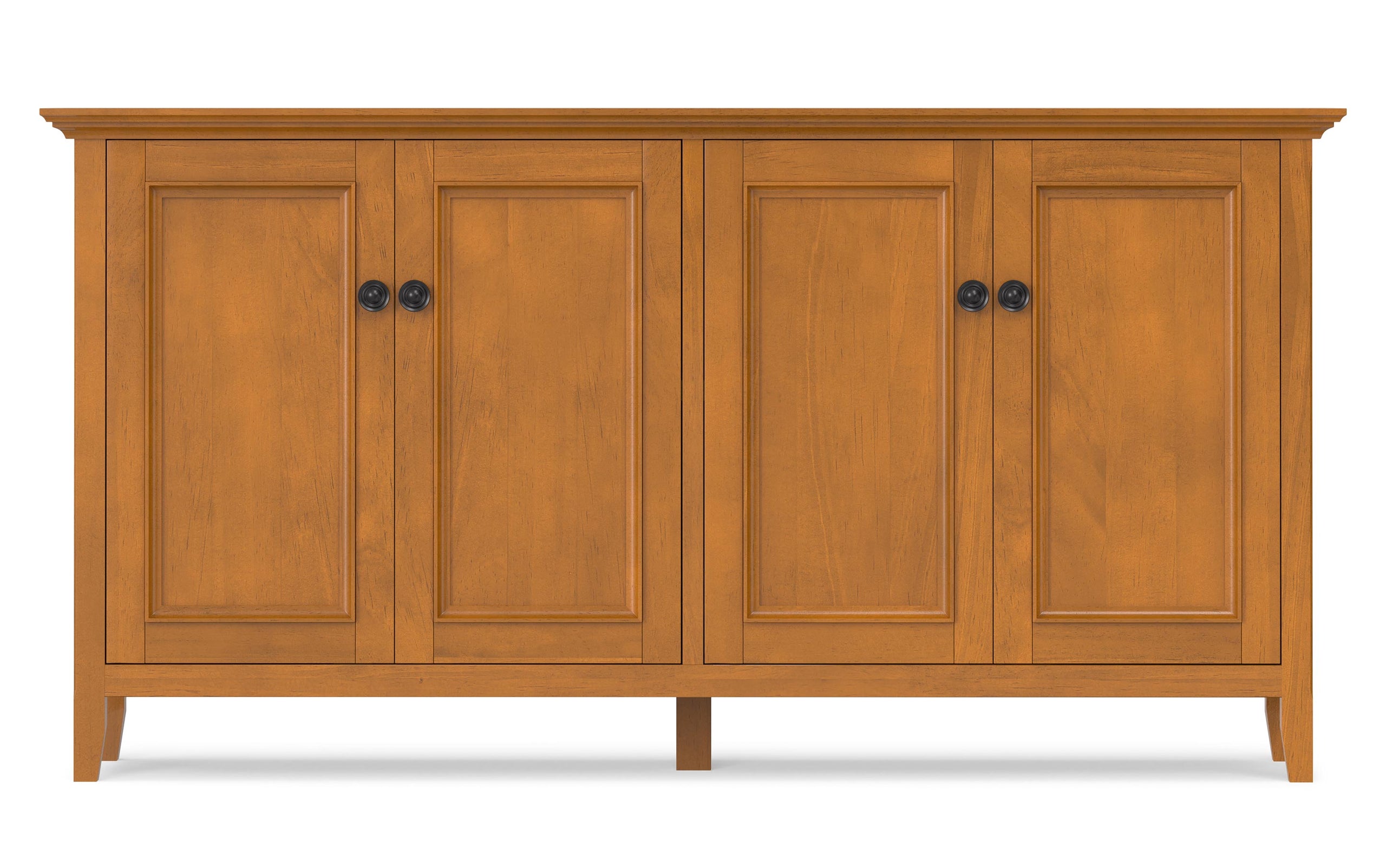 Light Golden Brown | Amherst Wide 4 Door Storage Cabinet