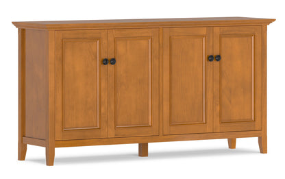 Light Golden Brown | Amherst Wide 4 Door Storage Cabinet