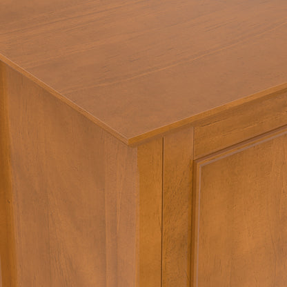 Light Golden Brown | Amherst Wide 4 Door Storage Cabinet