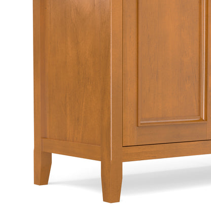 Light Golden Brown | Amherst Wide 4 Door Storage Cabinet