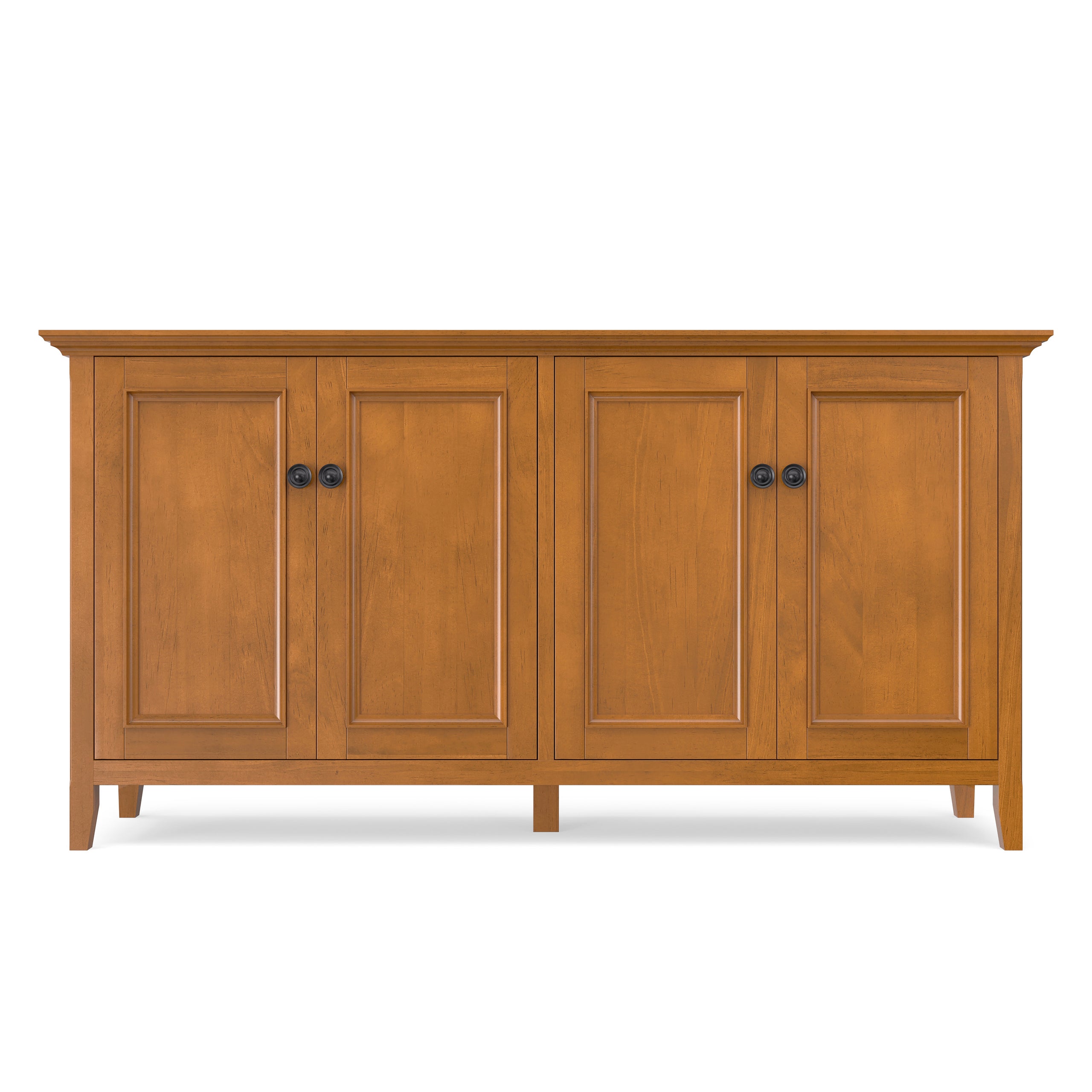 Light Golden Brown | Amherst Wide 4 Door Storage Cabinet