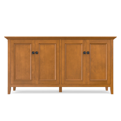 Light Golden Brown | Amherst Wide 4 Door Storage Cabinet