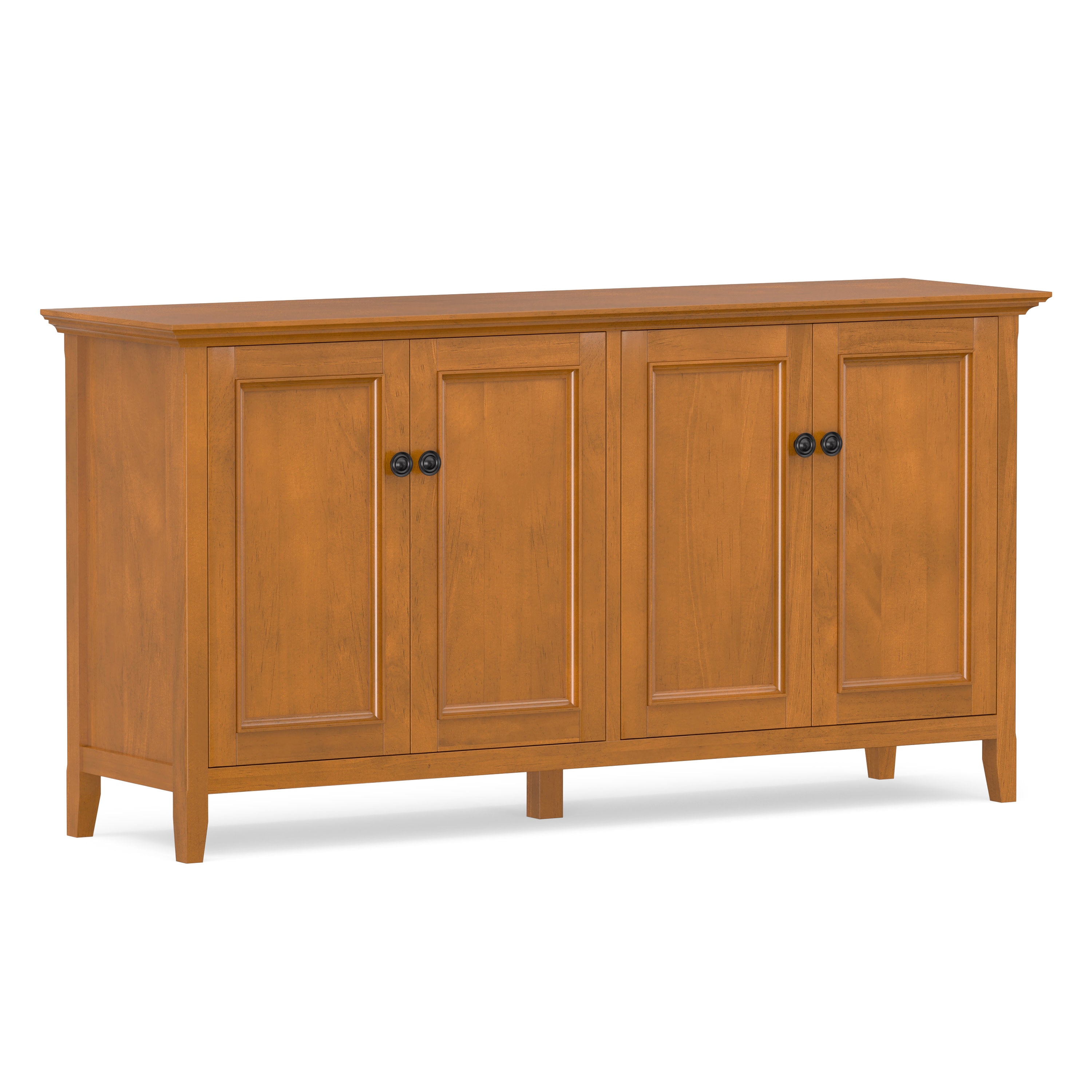 Hardwood Storage Cabinet | Amherst 4 Door Cabinet – Simpli Home