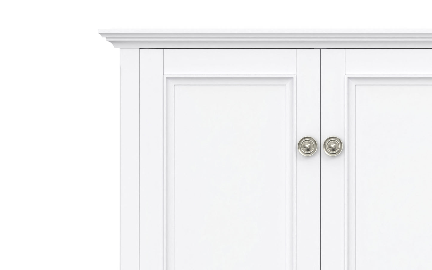 White | Amherst Wide 4 Door Storage Cabinet