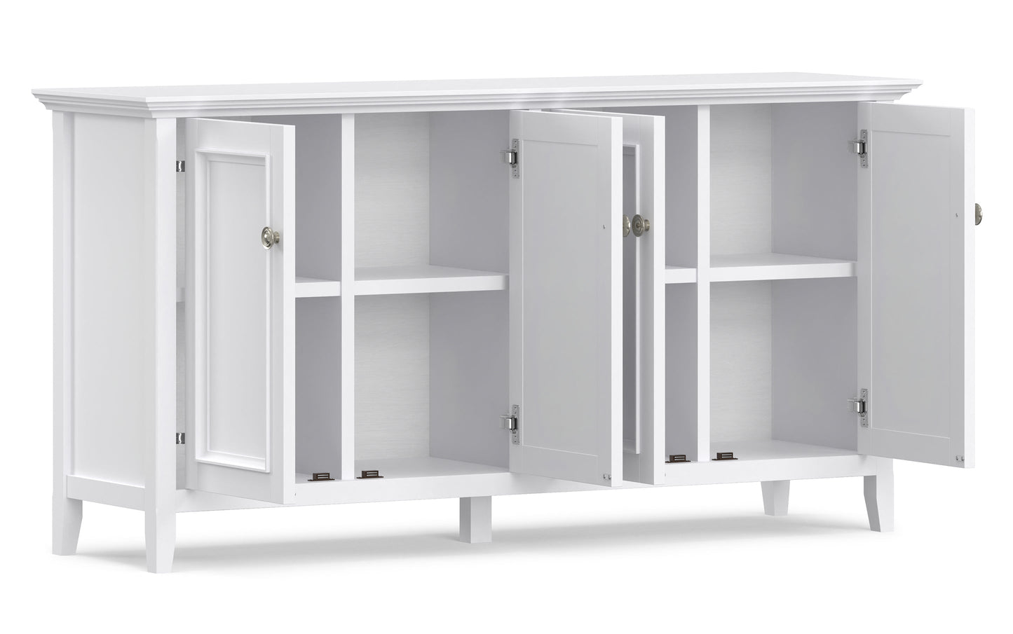 White | Amherst Wide 4 Door Storage Cabinet