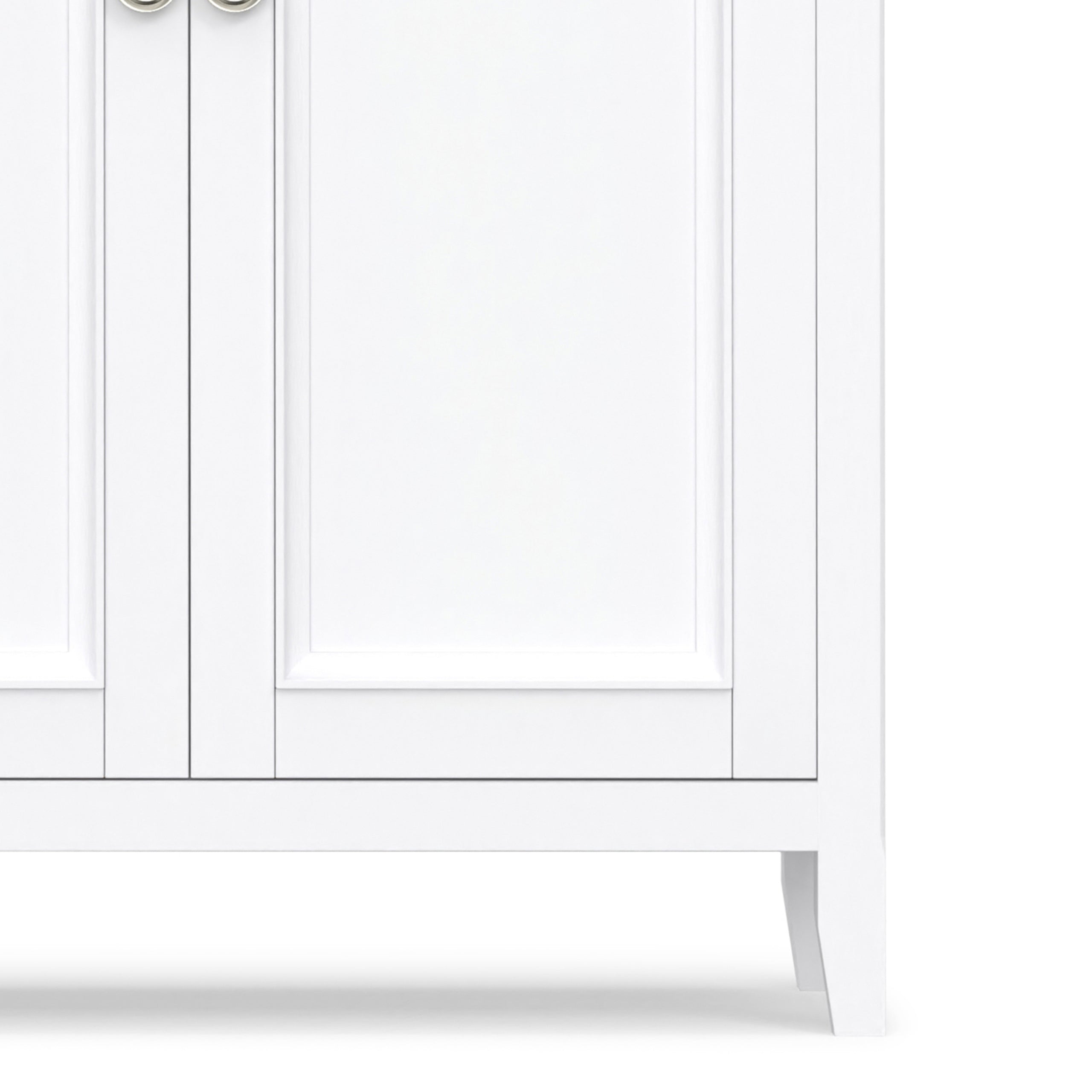White | Amherst Wide 4 Door Storage Cabinet