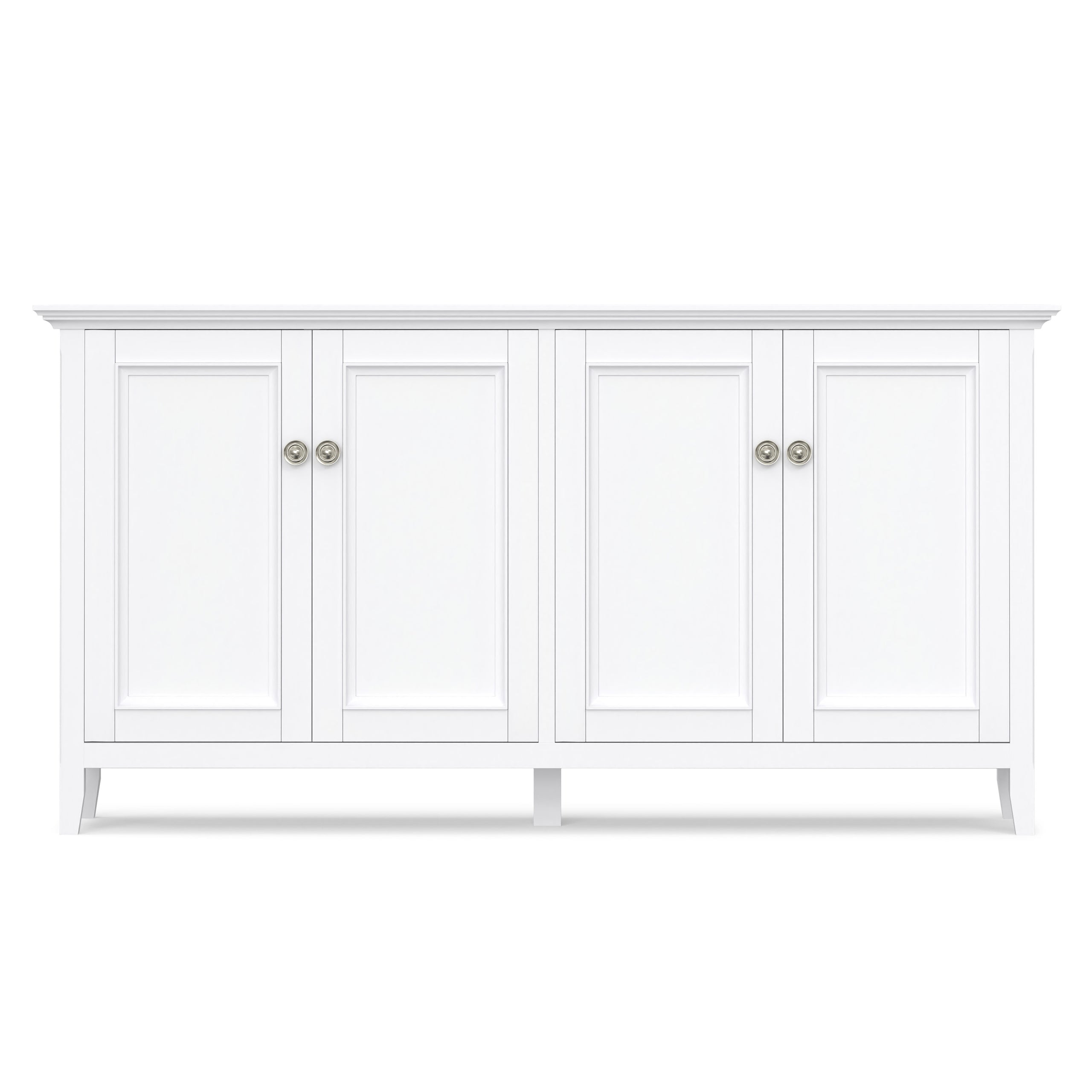 White | Amherst Wide 4 Door Storage Cabinet