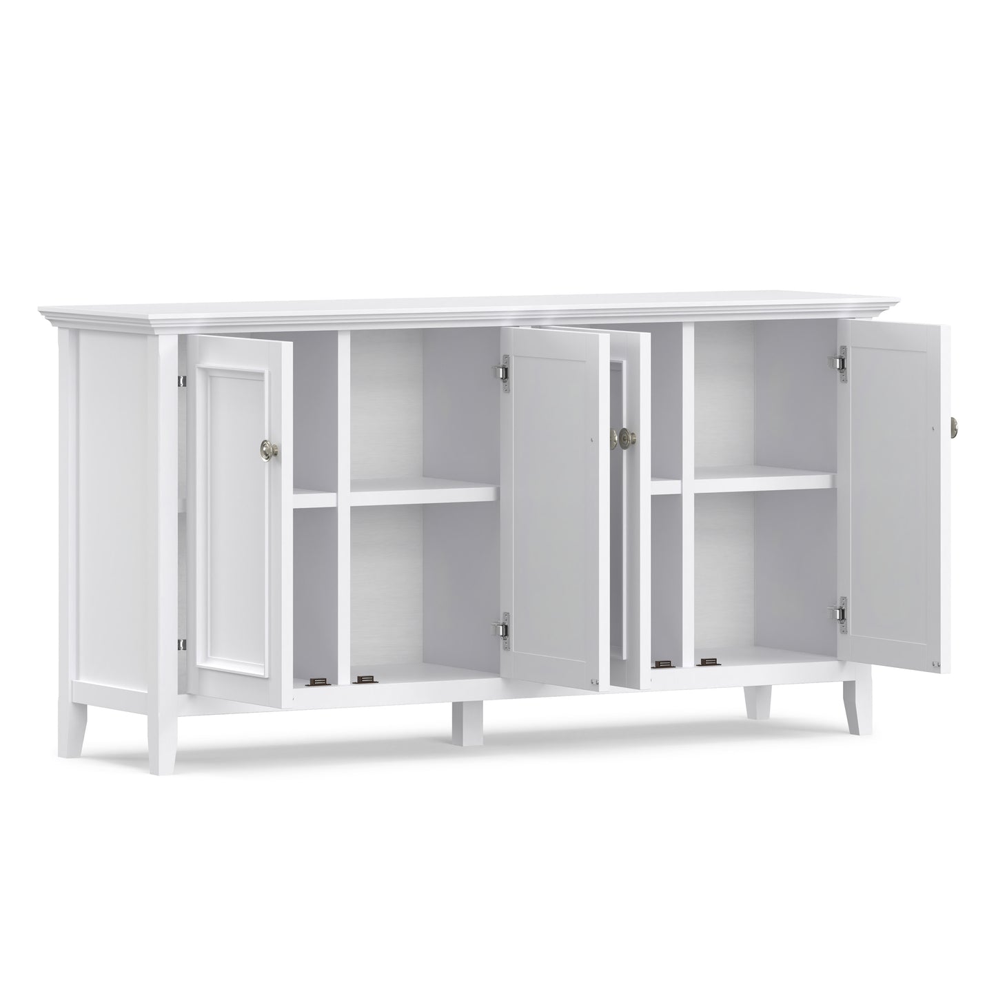 White | Amherst Wide 4 Door Storage Cabinet
