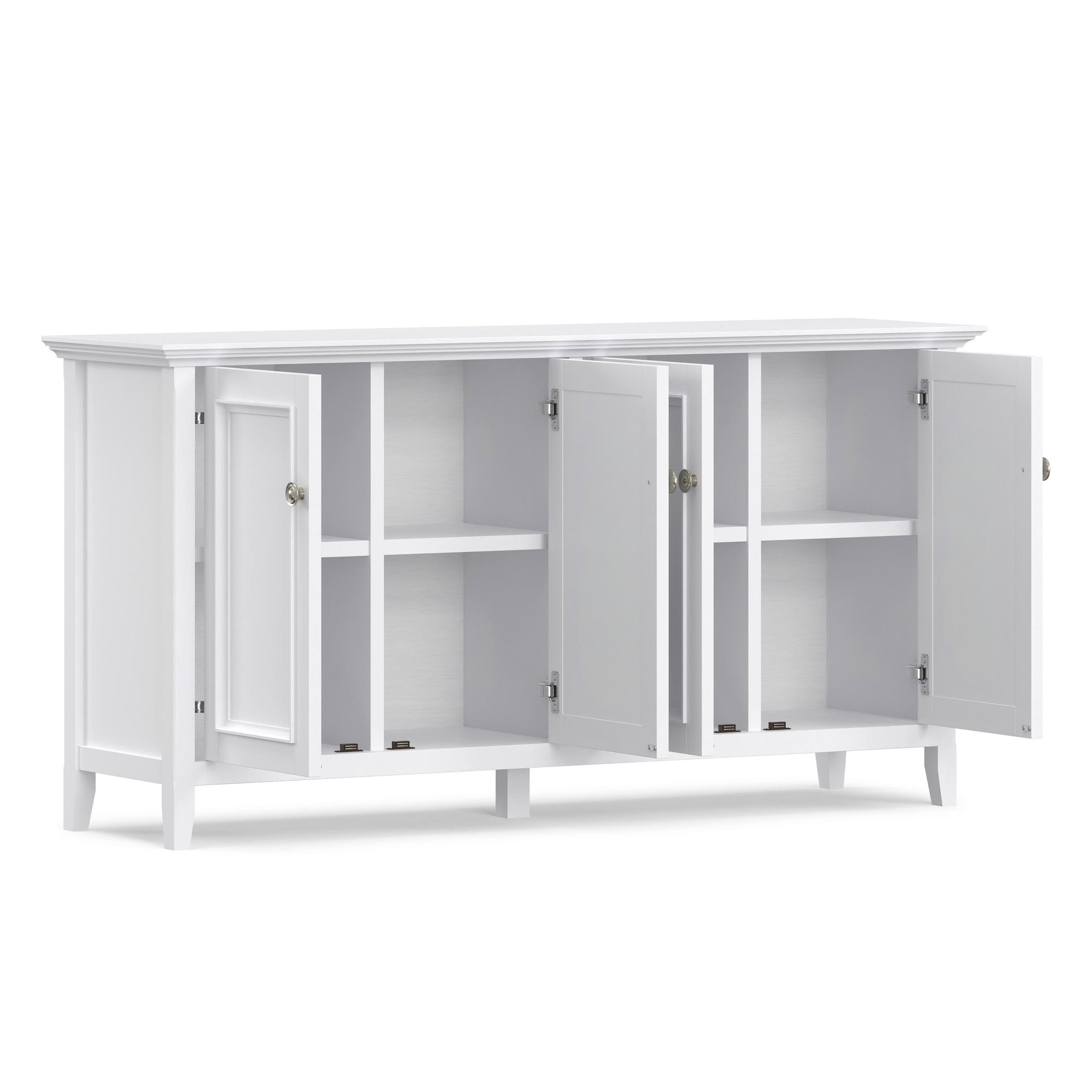 White | Amherst Wide 4 Door Storage Cabinet