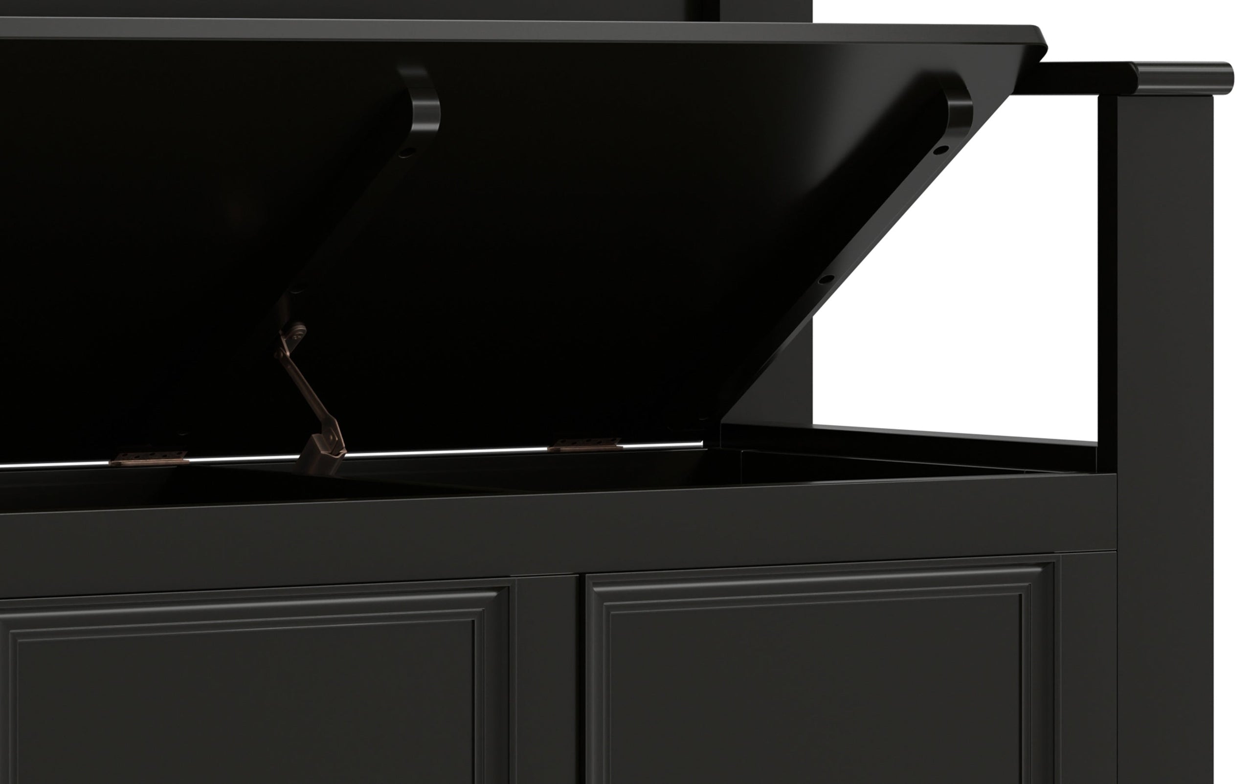 Black | Amherst Small Entryway Storage Bench