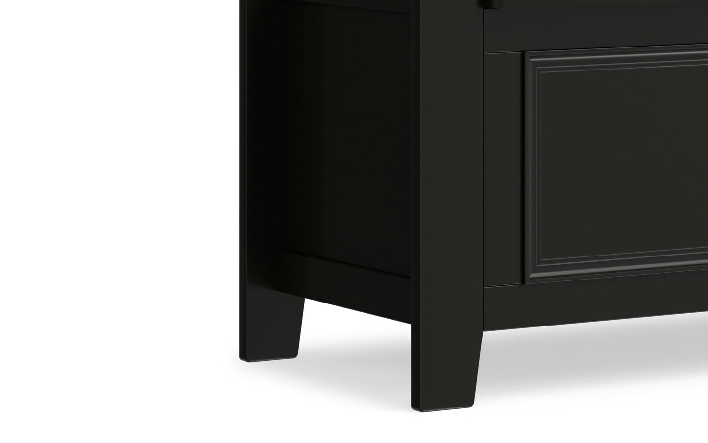 Black | Amherst Small Entryway Storage Bench