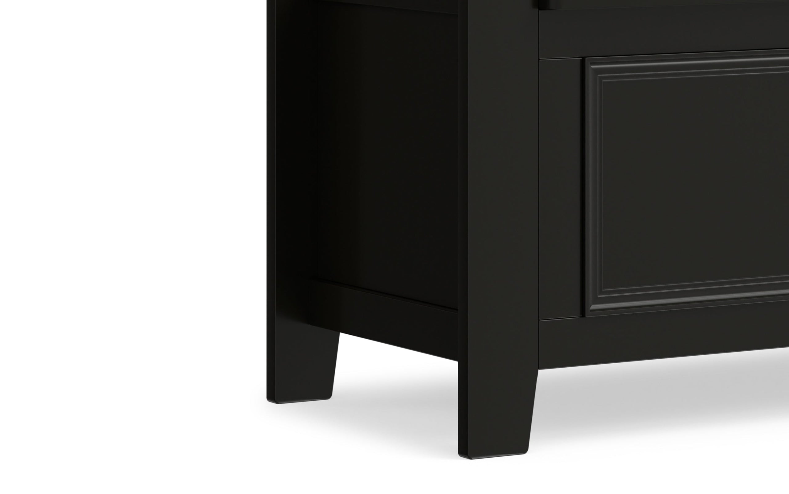 Black | Amherst Small Entryway Storage Bench