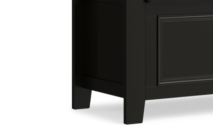 Black | Amherst Small Entryway Storage Bench