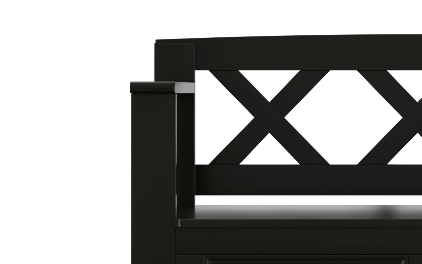 Black | Amherst Small Entryway Storage Bench