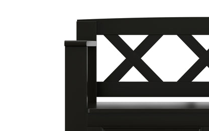 Black | Amherst Small Entryway Storage Bench