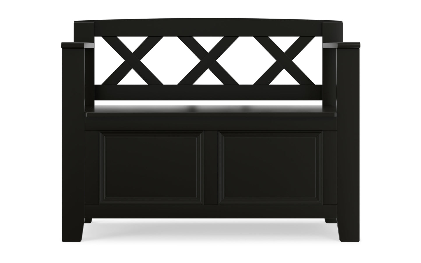 Black | Amherst Small Entryway Storage Bench