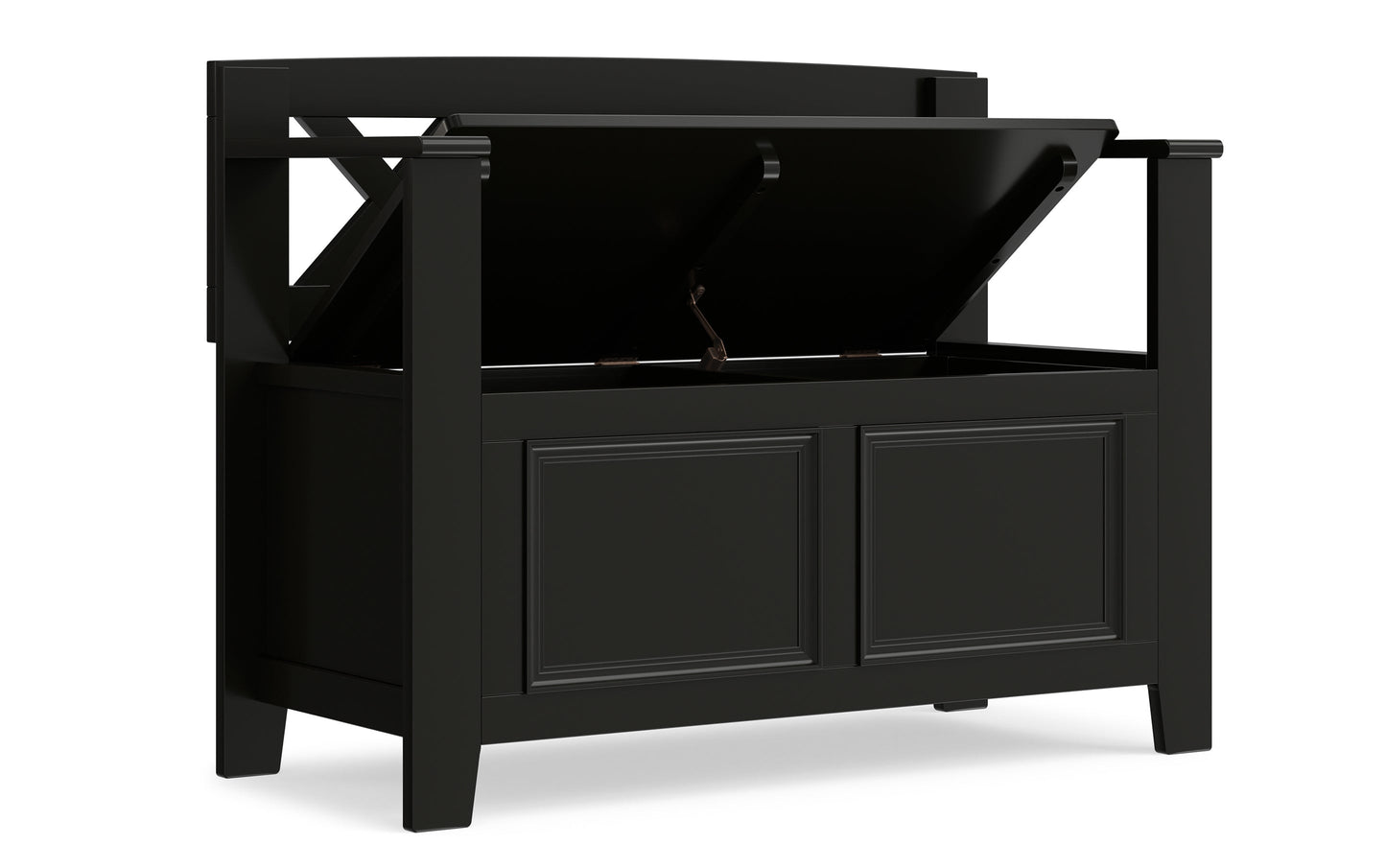 Black | Amherst Small Entryway Storage Bench