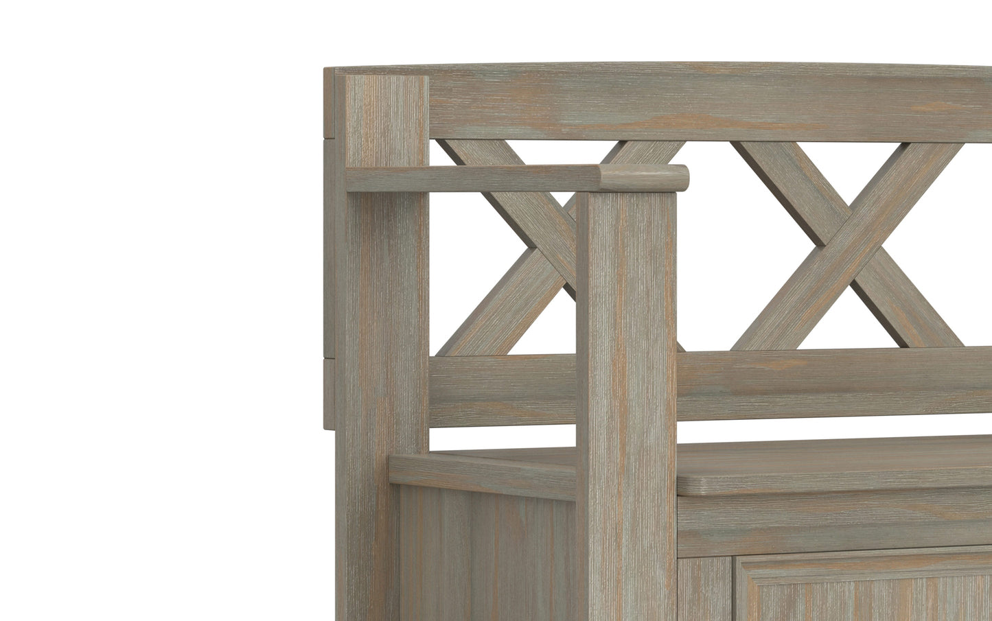 Distressed Grey | Amherst Small Entryway Storage Bench