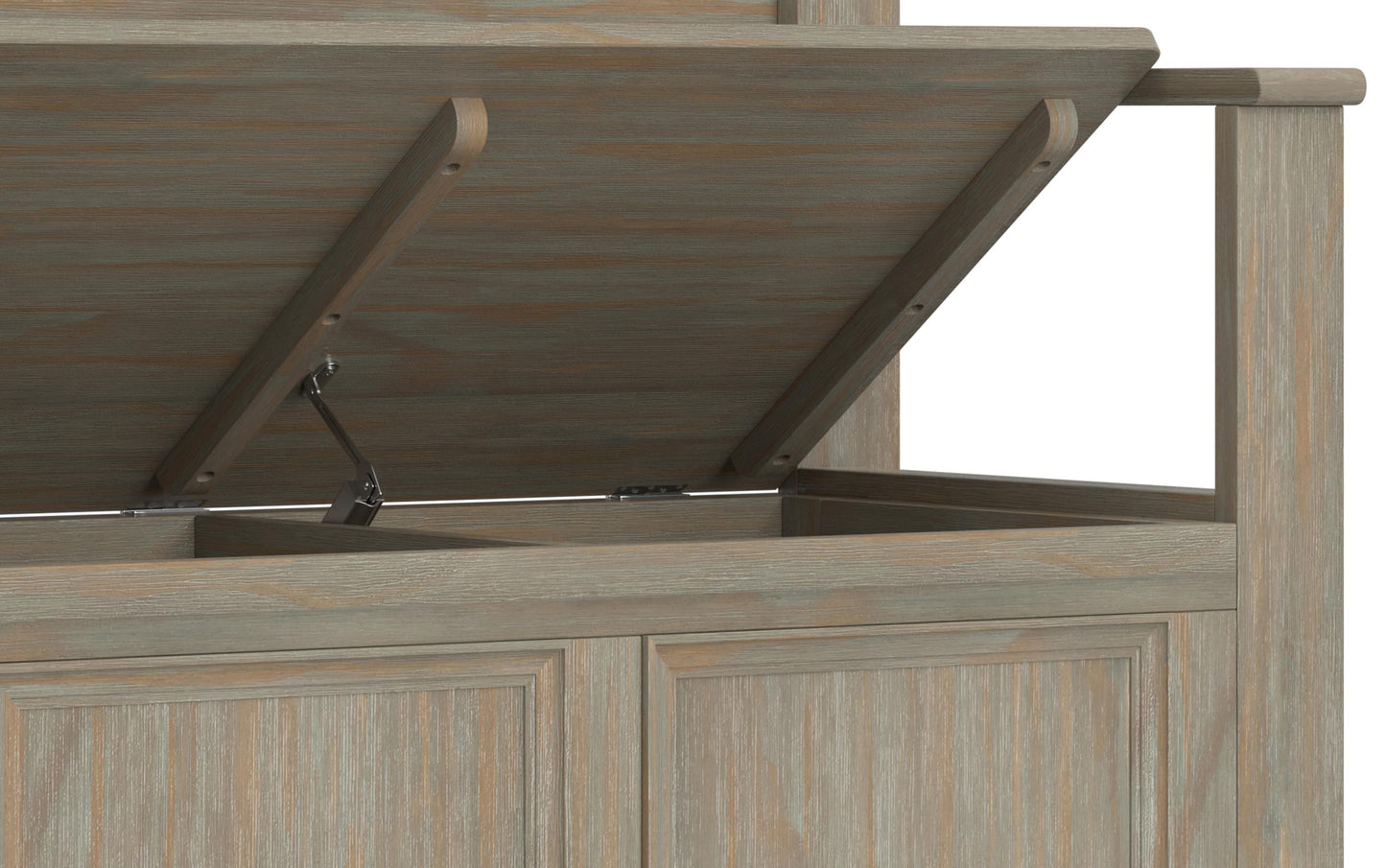 Distressed Grey | Amherst Small Entryway Storage Bench