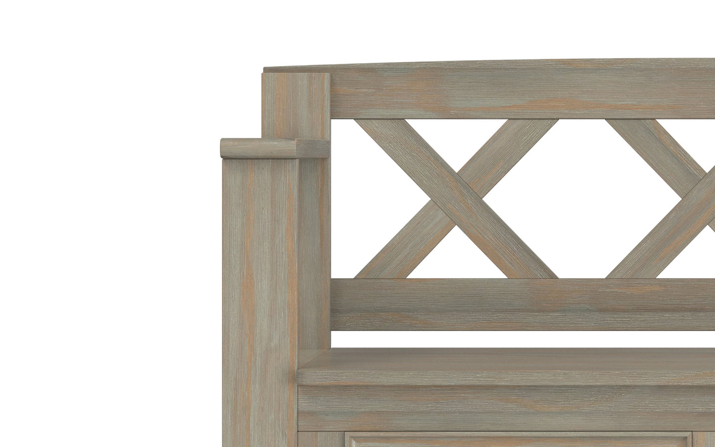 Distressed Grey | Amherst Small Entryway Storage Bench