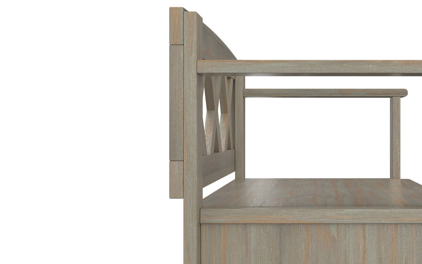Distressed Grey | Amherst Small Entryway Storage Bench